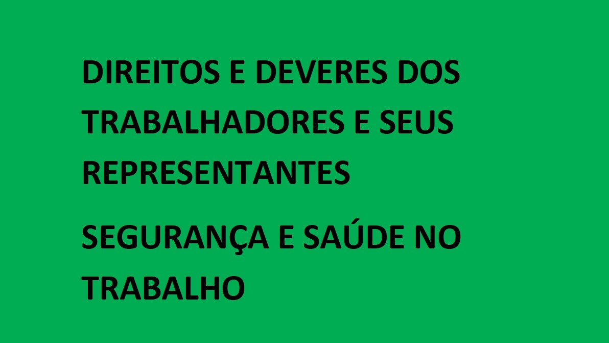 UGT - Segurança e Saúde no Trabalho